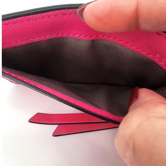 Marc Jacobs Snap Shot Pink Card Case Coin Purse Wallet - Picture 6 of 14